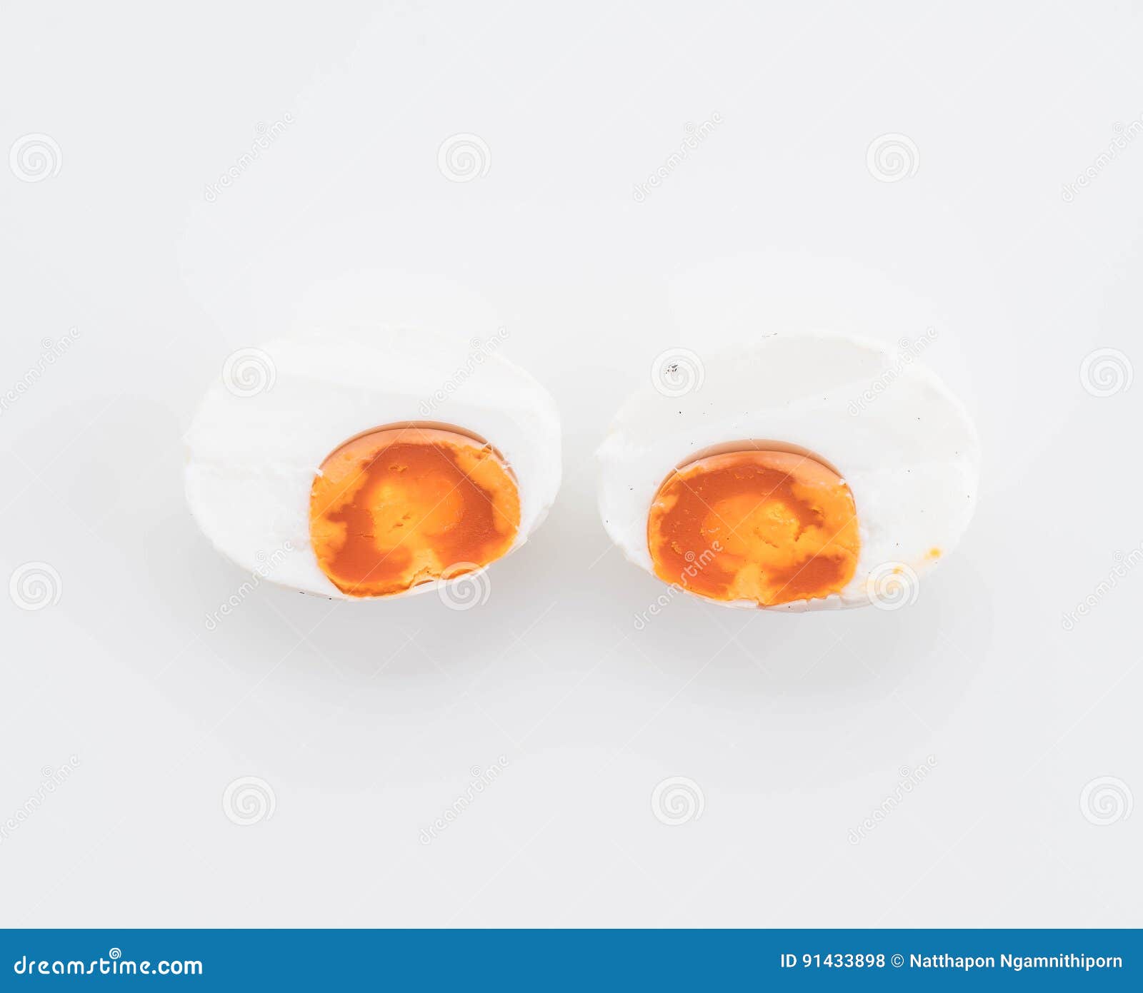 Salted Duck Eggs On White Background Stock Photo - Download Image