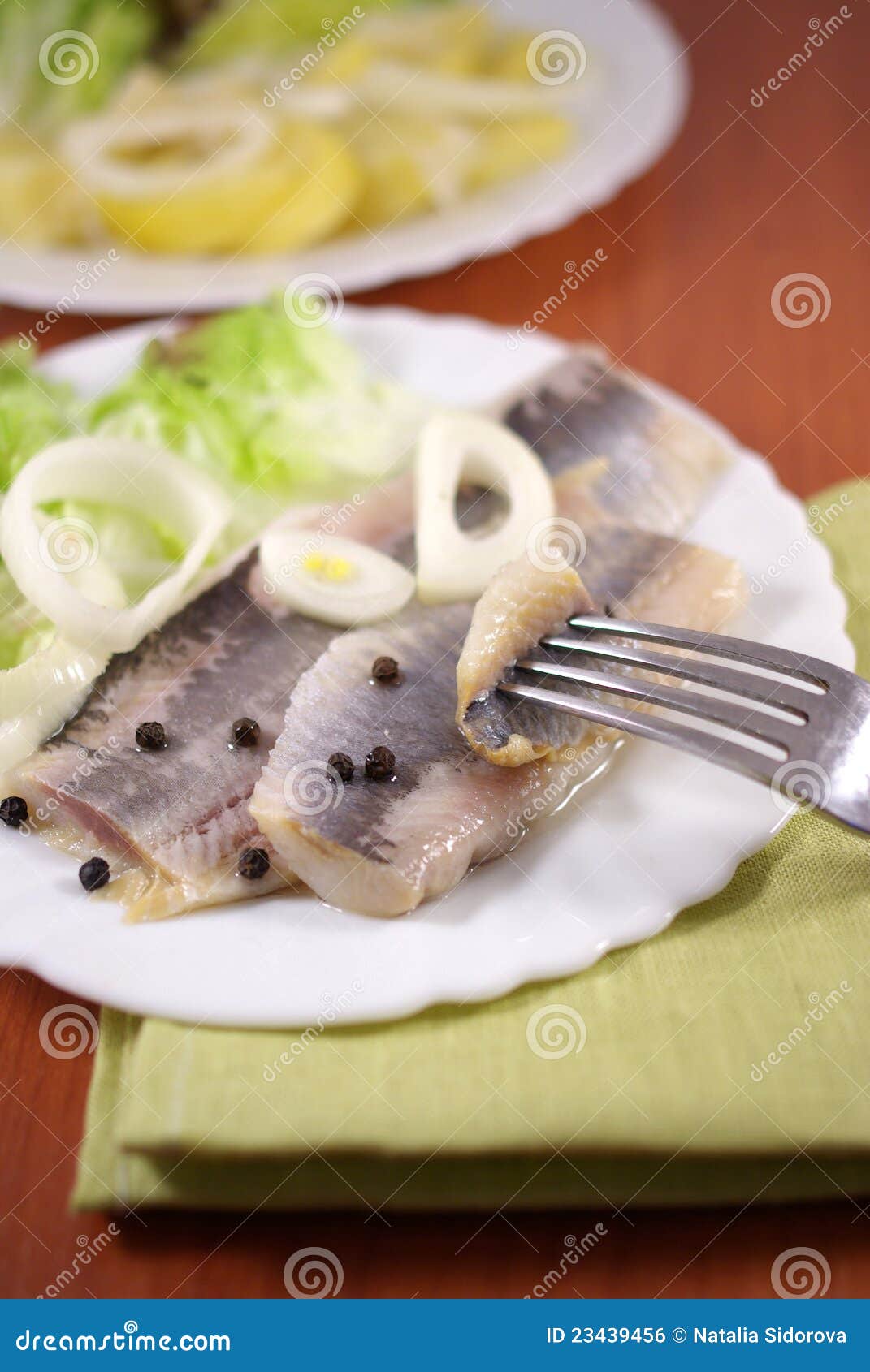 Salted herring stock photo. Image of delicatessen, boned 23439456