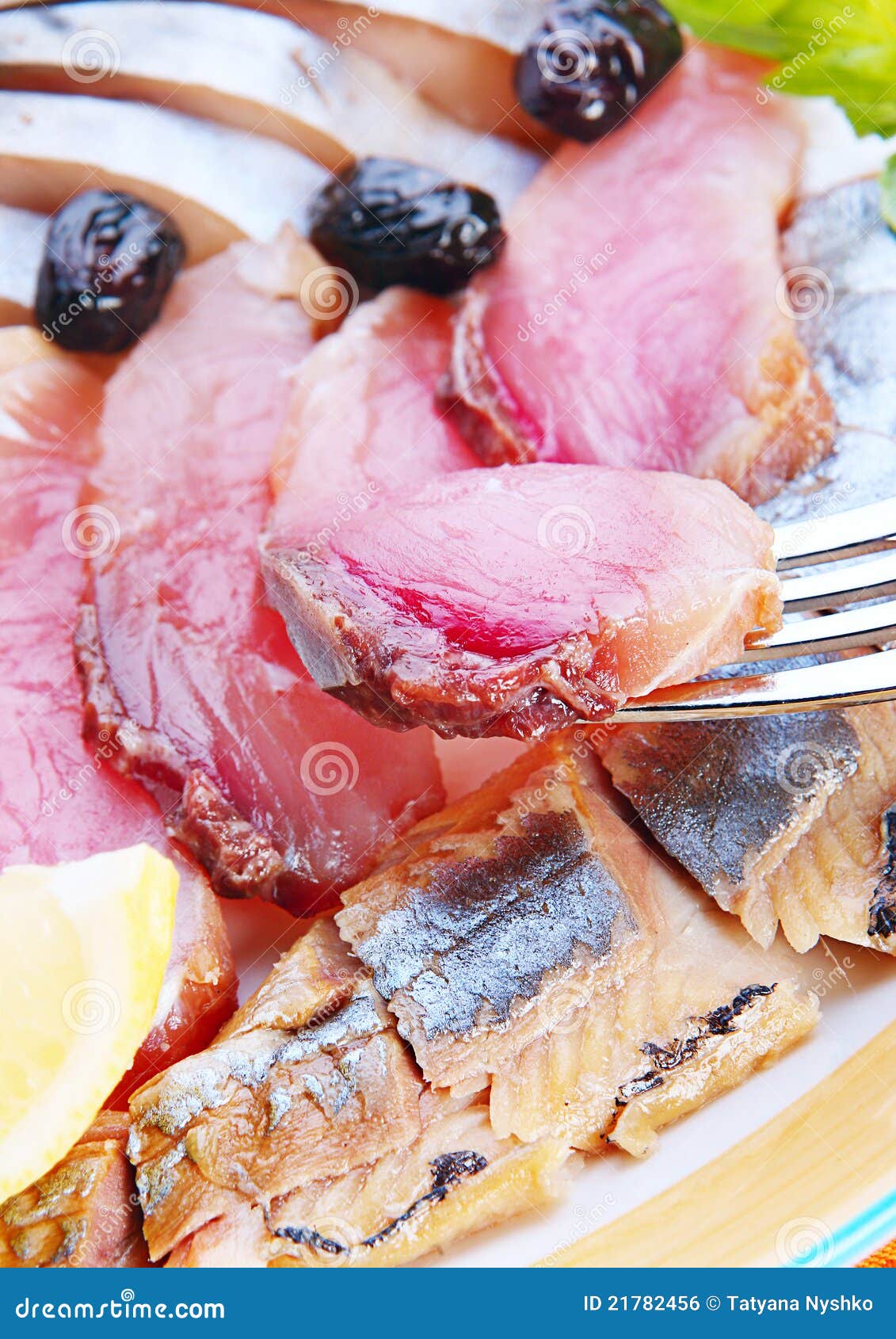 Salted Herring and Red Fish Stock Photo Image of closeup, detail