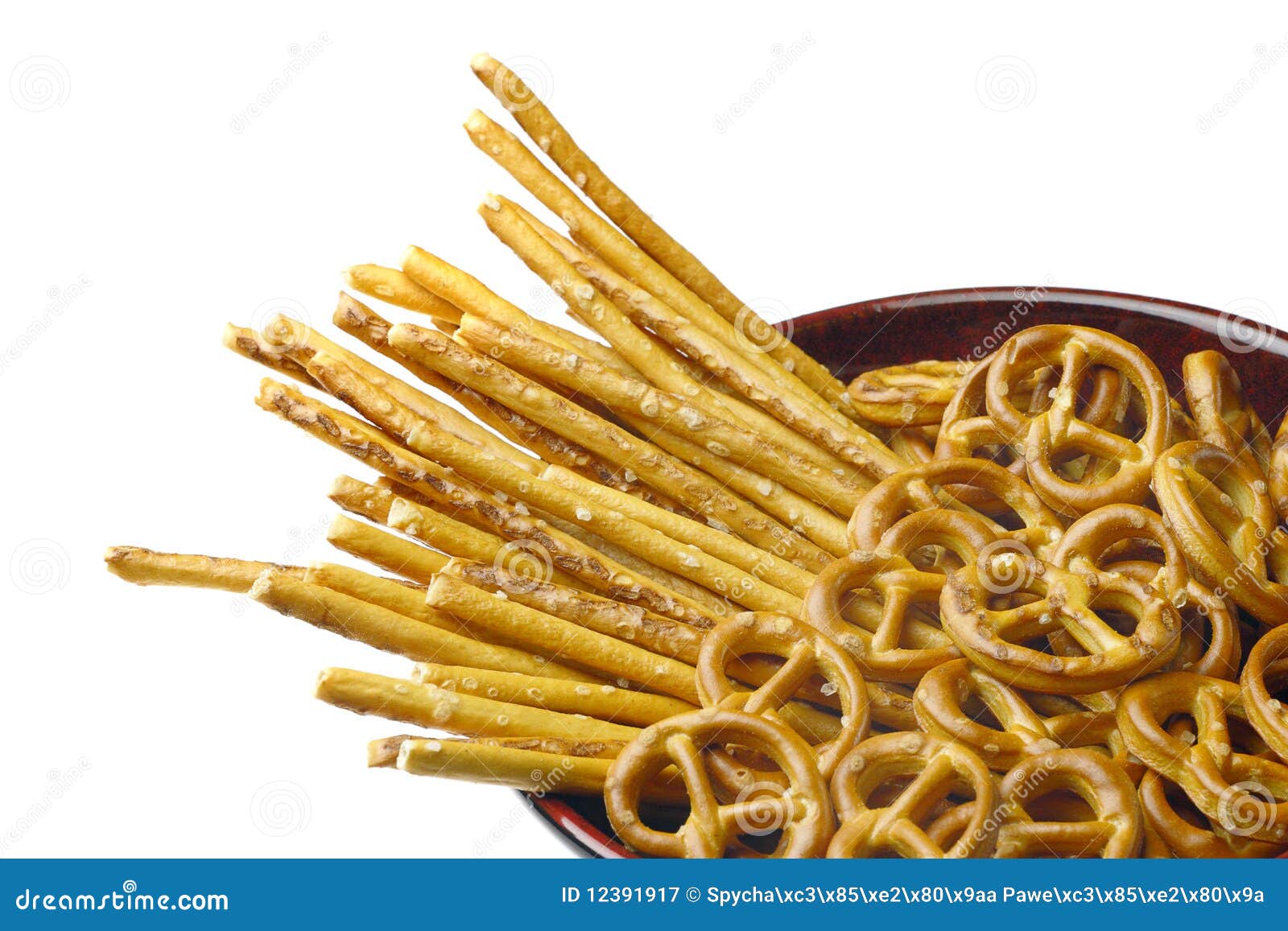 Salted pretzels. stock image. Image of calories, appetizer 12391917