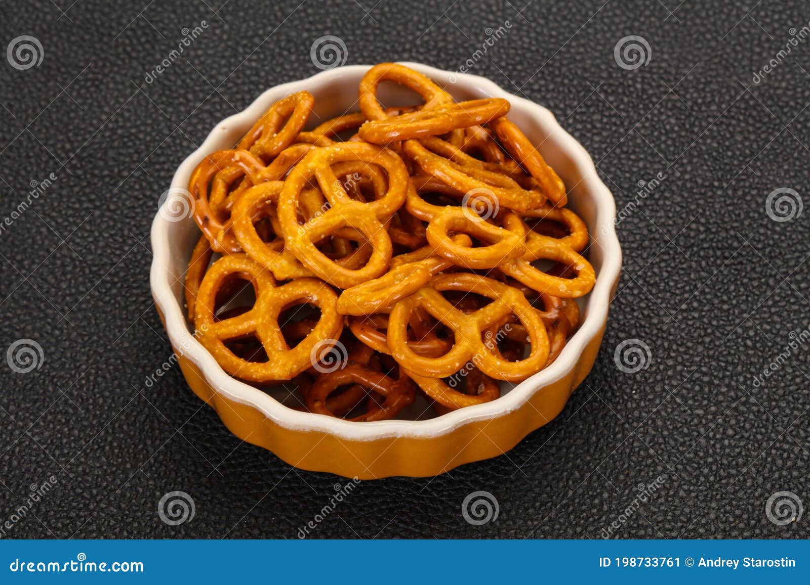 Salted tasty pretzel stock image. Image of crunchy, breakfast 198733761