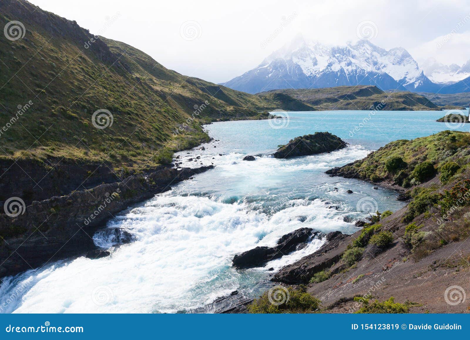 Salto Chico Waterfall View, Torres Del Paine, Chile Stock Image - Image ...