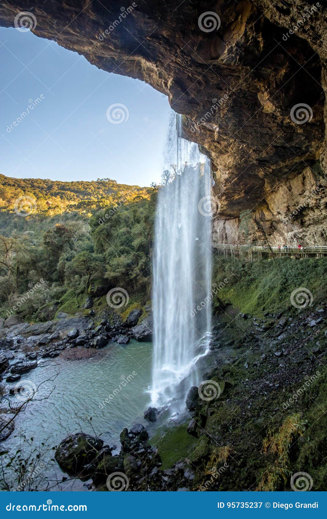 salto ventoso waterfall - farroupilha, rio grande do sul, brazil