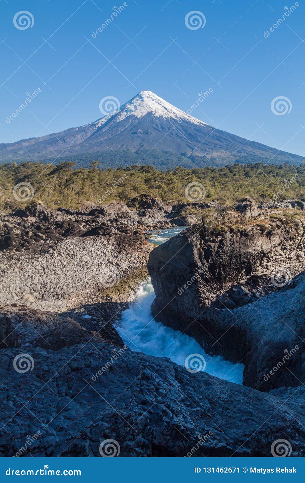 saltos del petrohue waterfalls and volcano osorno