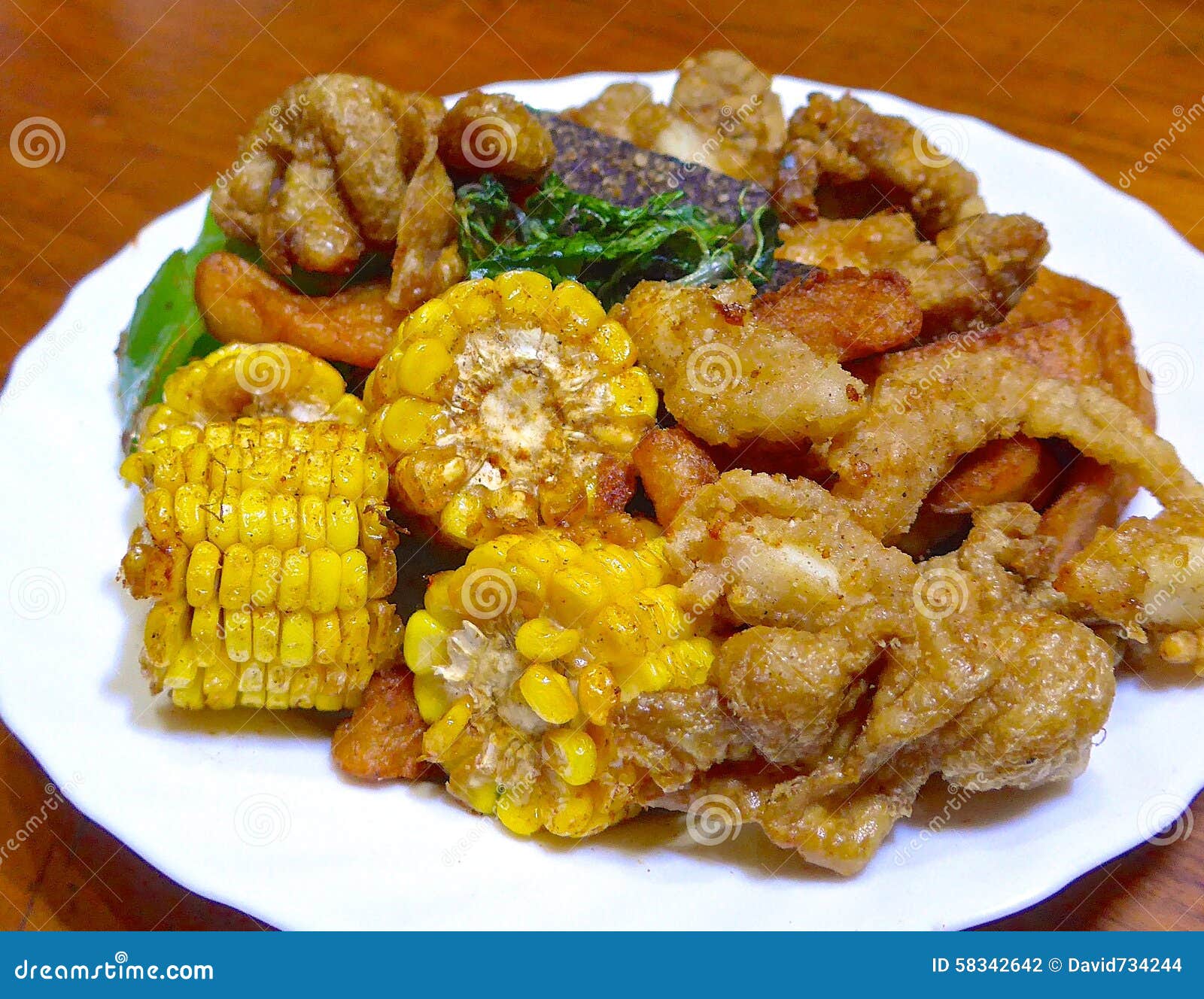 Salty fried chicken stock photo. Image of meal, chicken 58342642