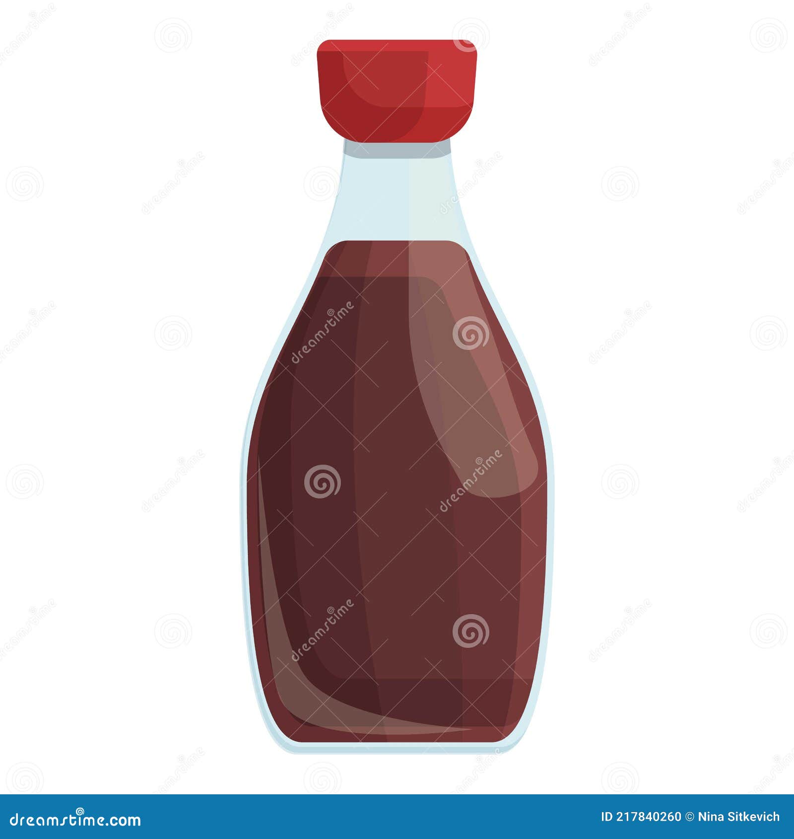 Salty Soy Sauce Icon, Cartoon and Flat Style Stock Vector