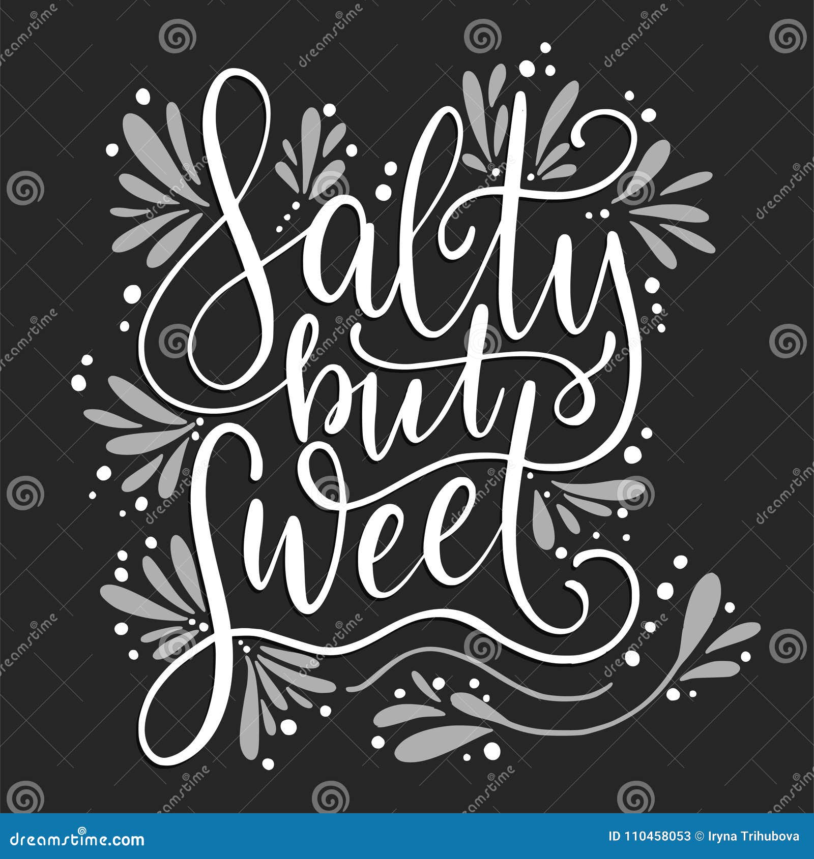 Download Salty But Sweet. Vector Lettering Card. Stock Vector ...