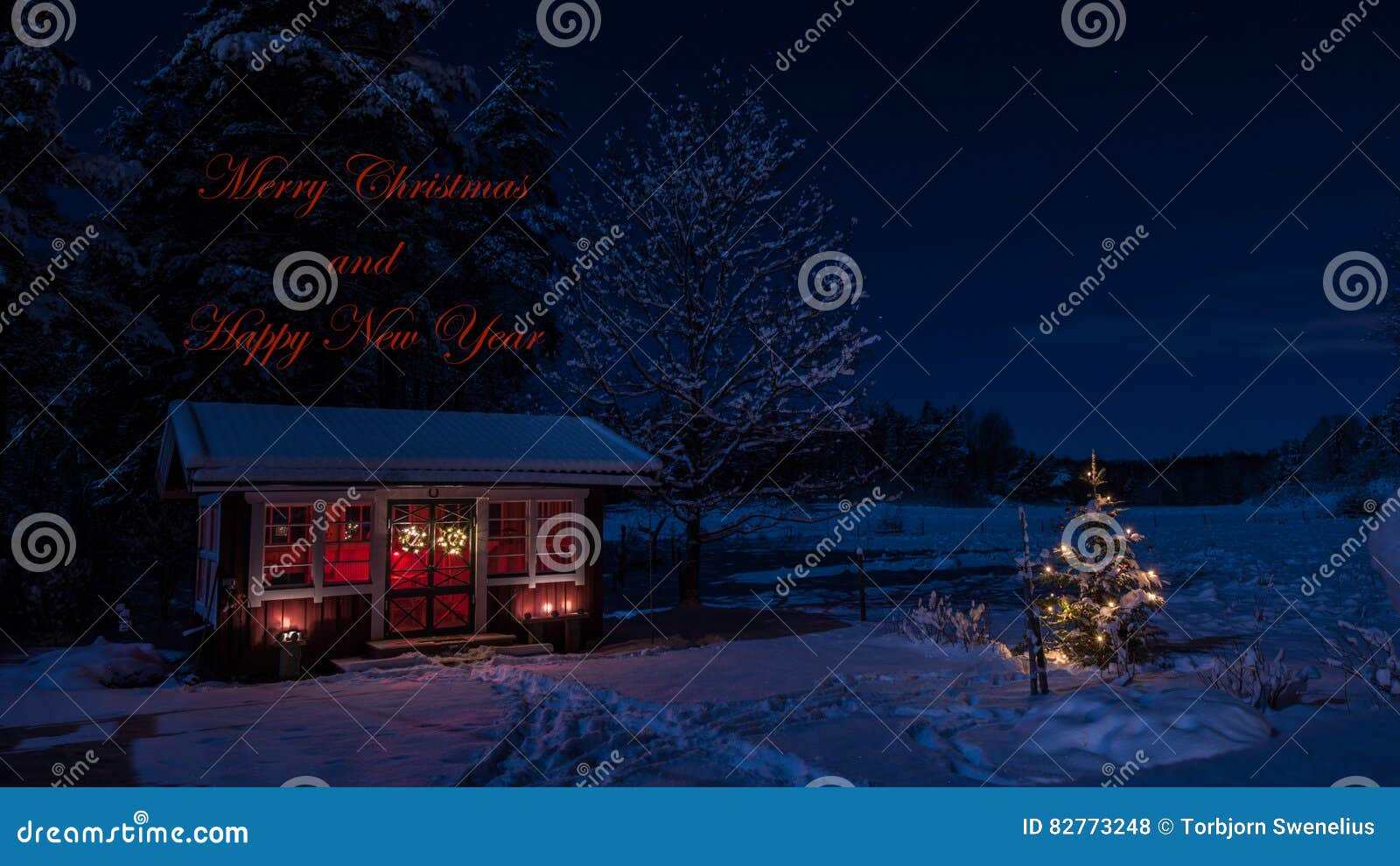 Saluti Di Notte Di Inverno In Inglese Fotografia Stock Immagine Di Moonlight Saluti