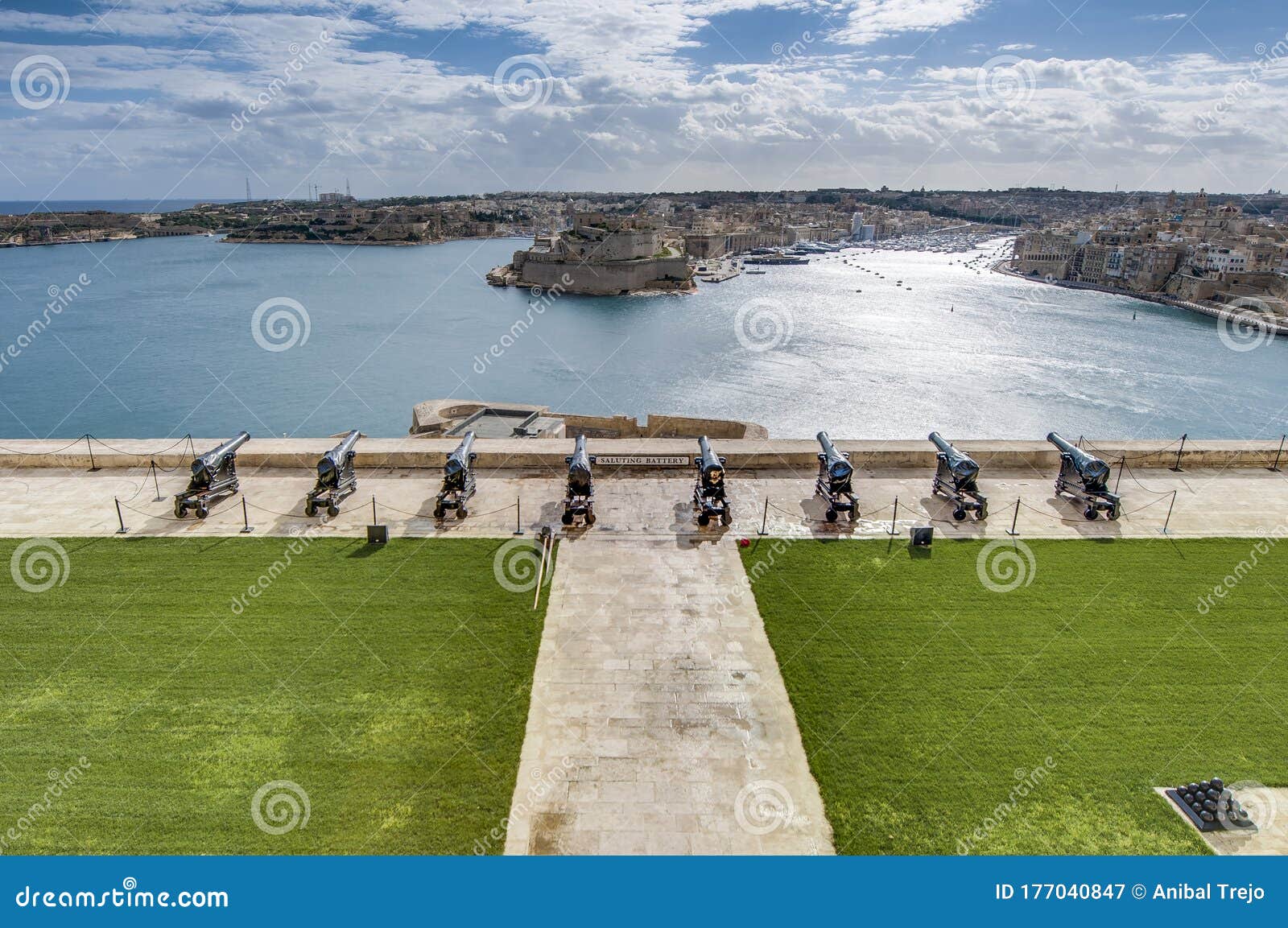 Saluting Battery in Valletta, Malta Stock Image Image of european