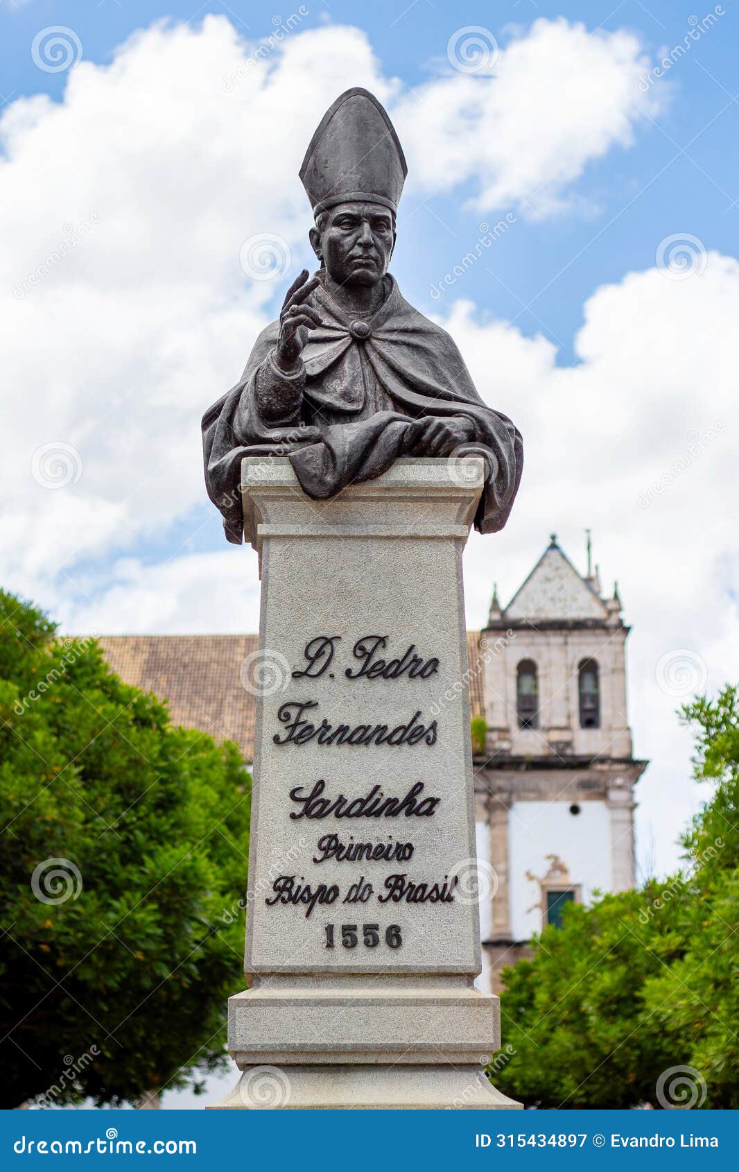 salvador - bahia, brazil january 21 2024: monumento ao bispo sardinha