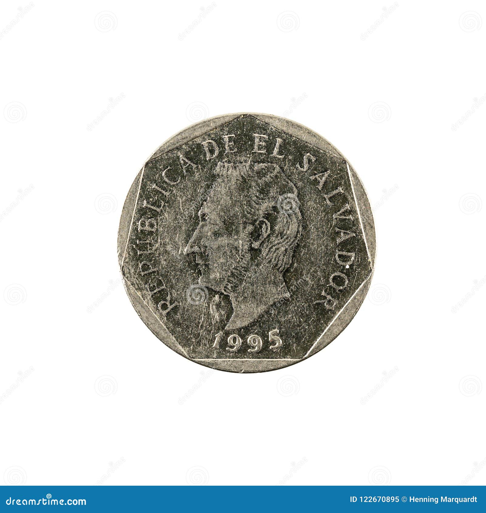 5 salvadoran centavo coin 1995 reverse