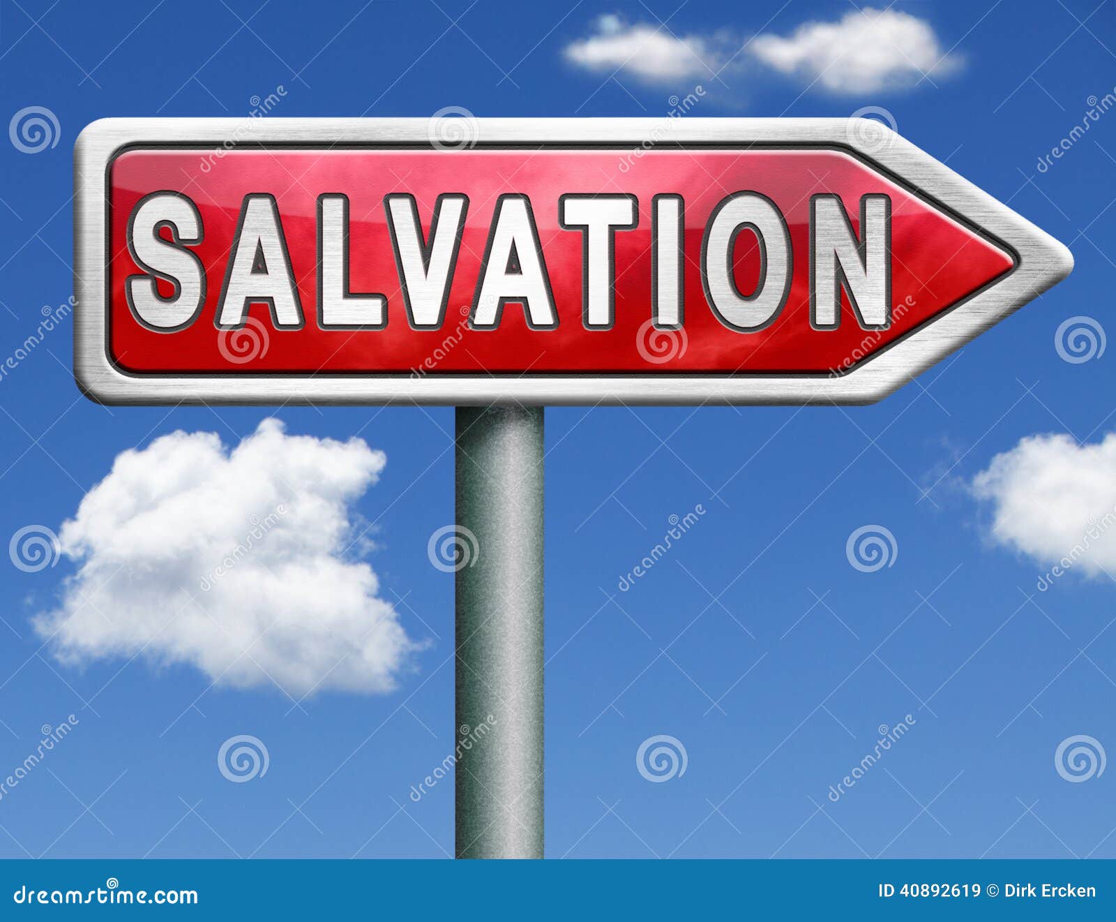 salvation road sign arrow