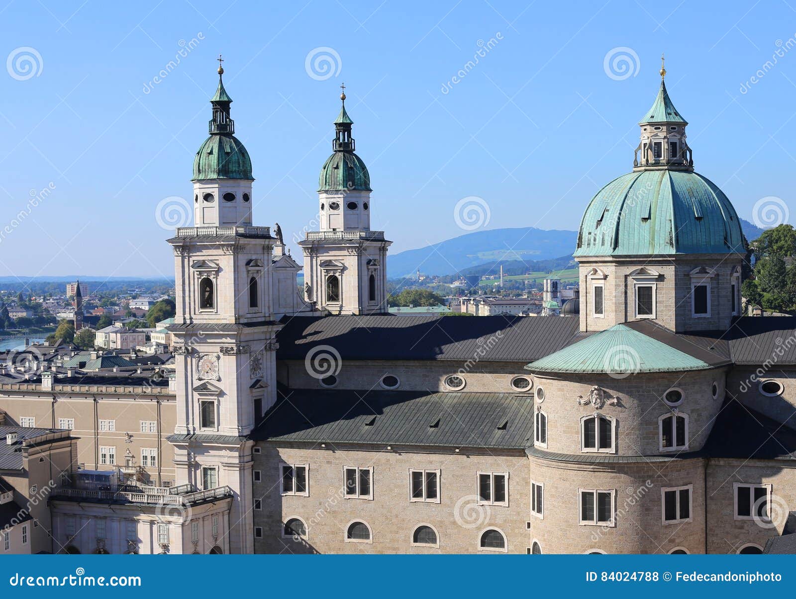 salzburg cathedral in baroque style in austria europe