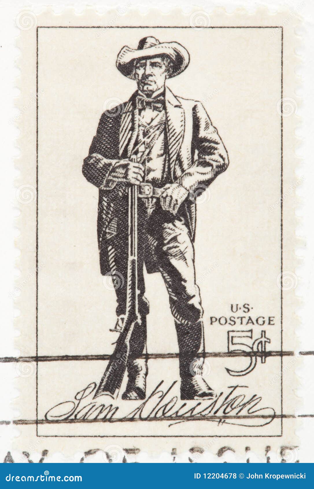 Sam Houston Stamp editorial stock photo. Image of media 12204678