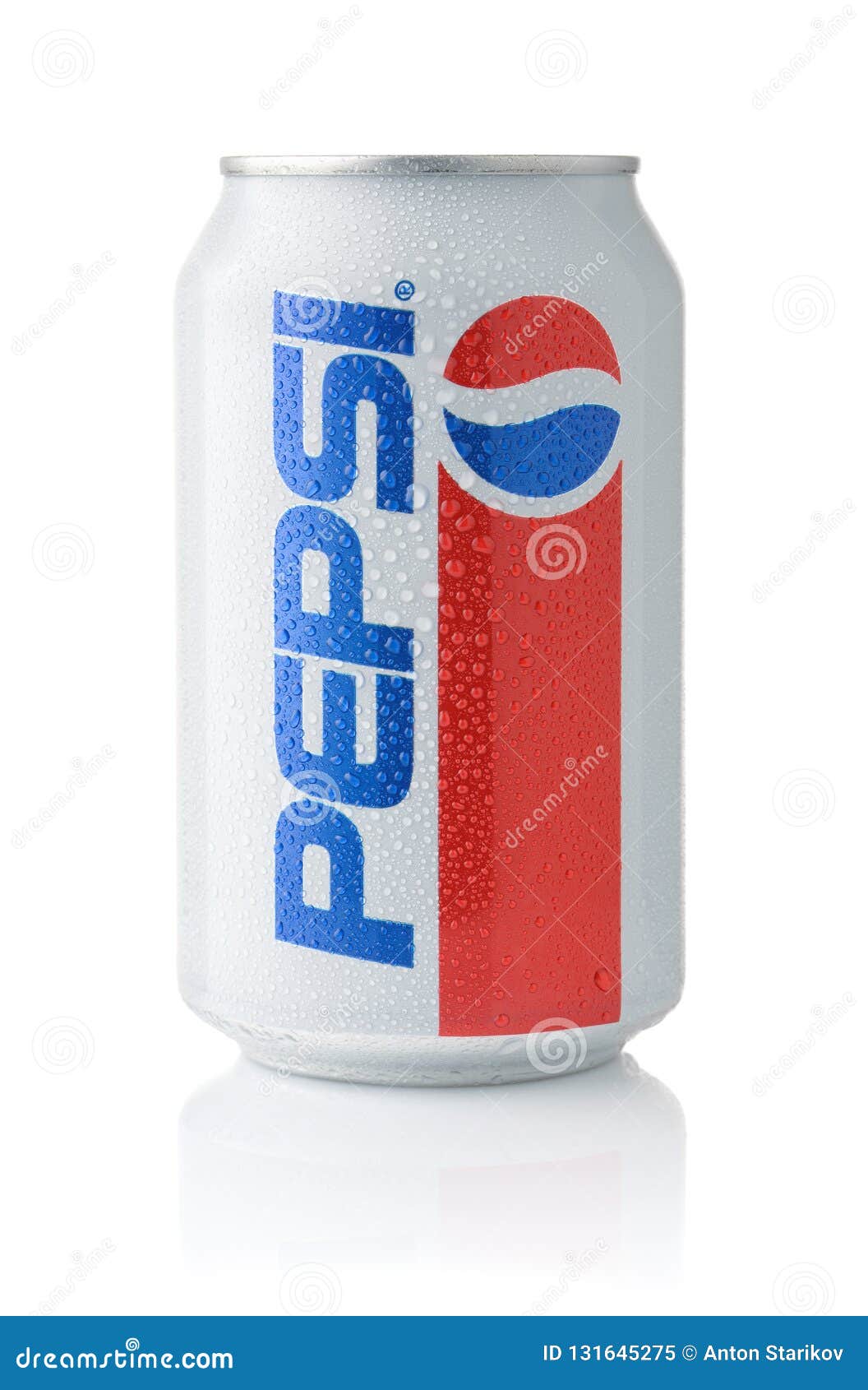 Samara, Russia - November , 2018: a Product Shot of White Can of Pepsi ...