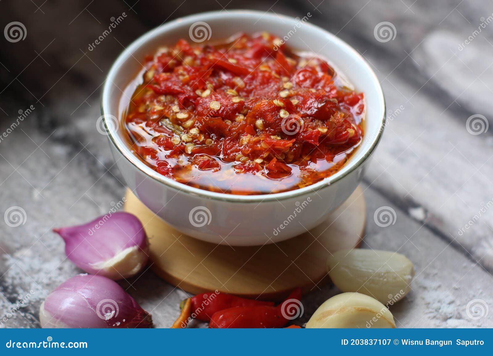 sambal bawang or spicy onion sauce