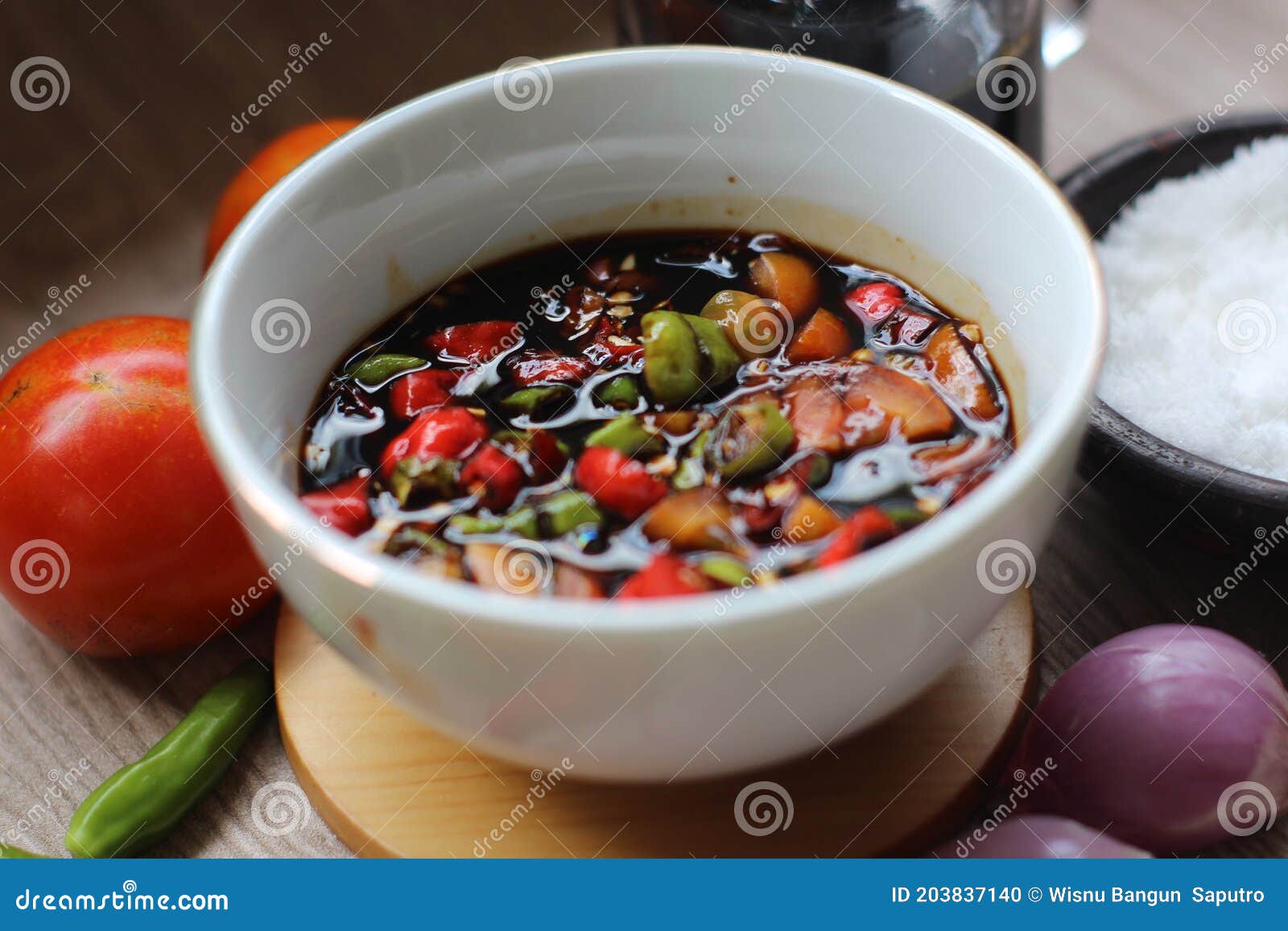 sambal kecap or hot soy sauce