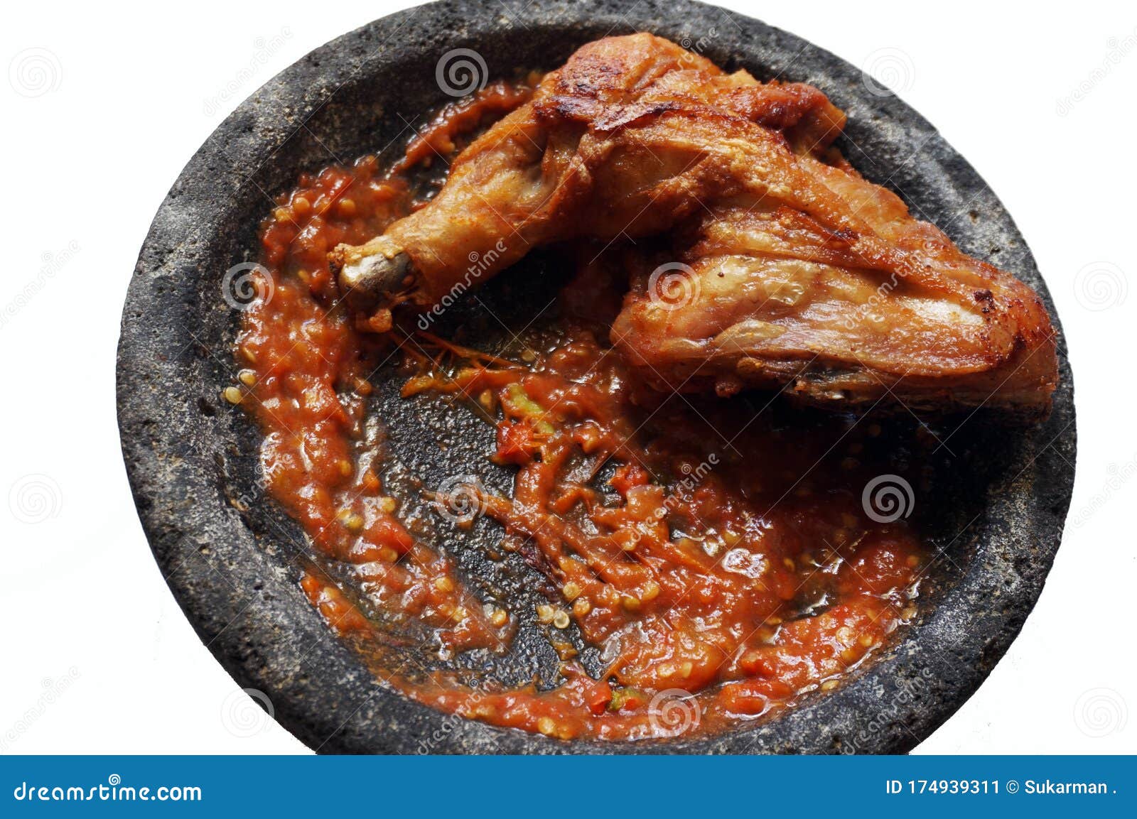 sambal ulek terasi indonesian. chili shrimp paste sauce