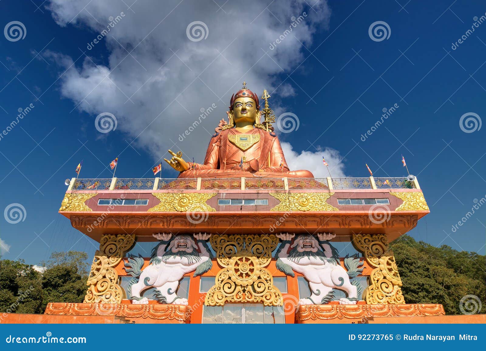 samdruptse statue , a huge buddhist memorial statue in sikkim.