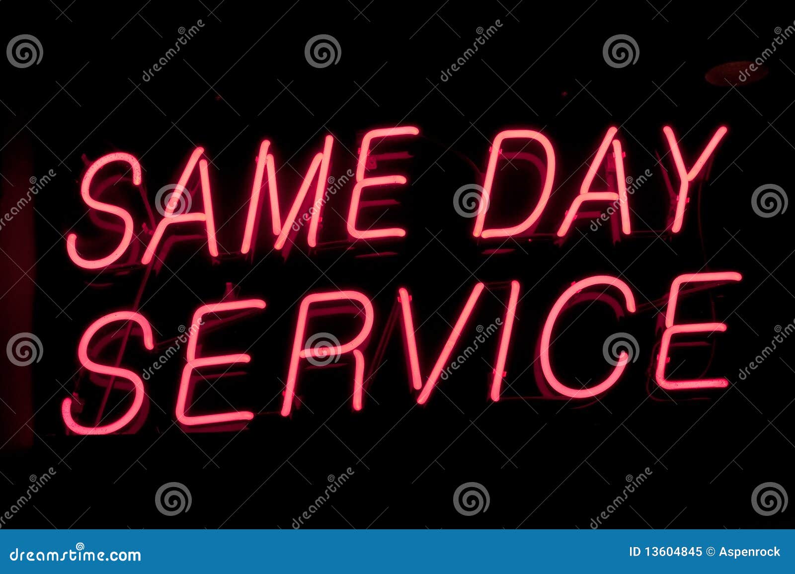 same day service sign