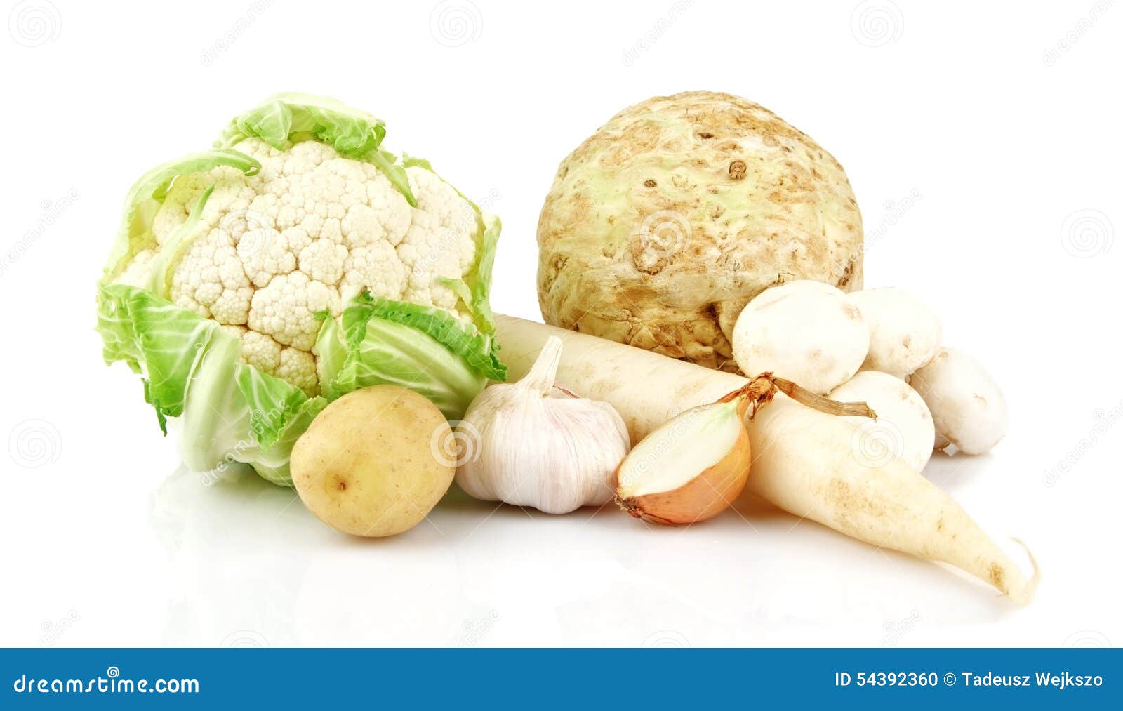 Sammlung Weißes Gemüse Stockfoto Bild 54392360