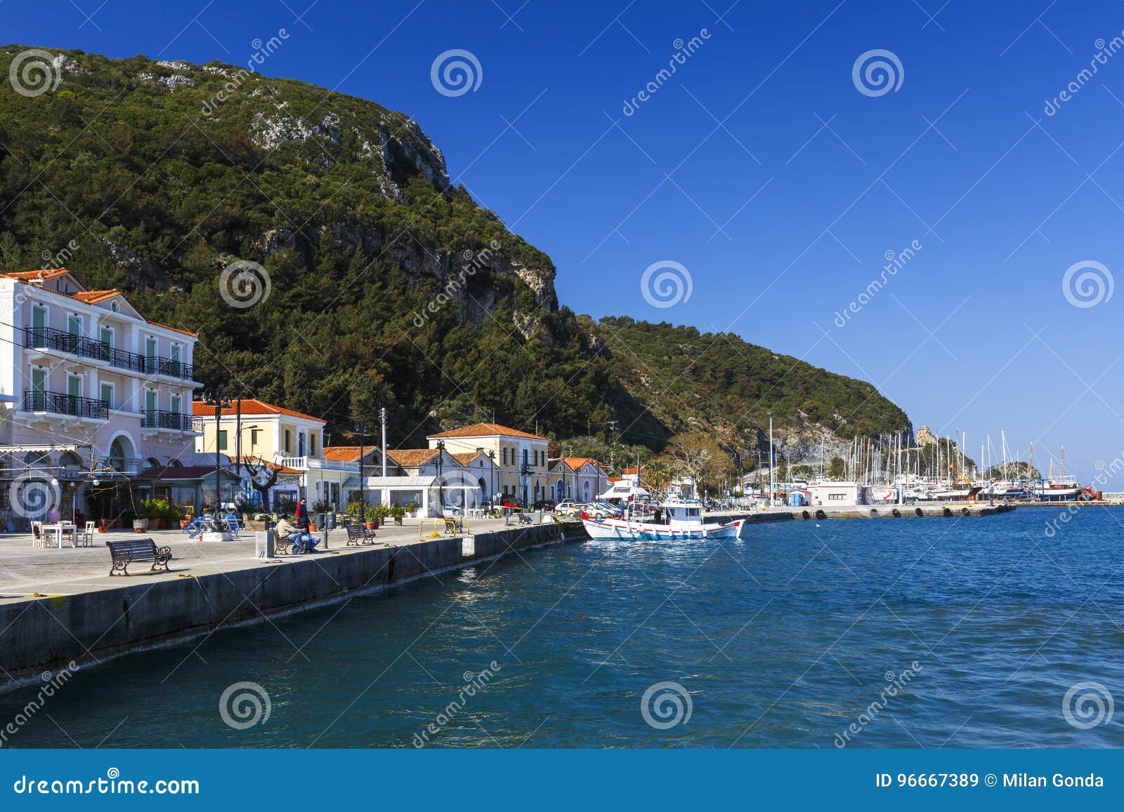 Samos Island. editorial stock image. Image of village - 96667389