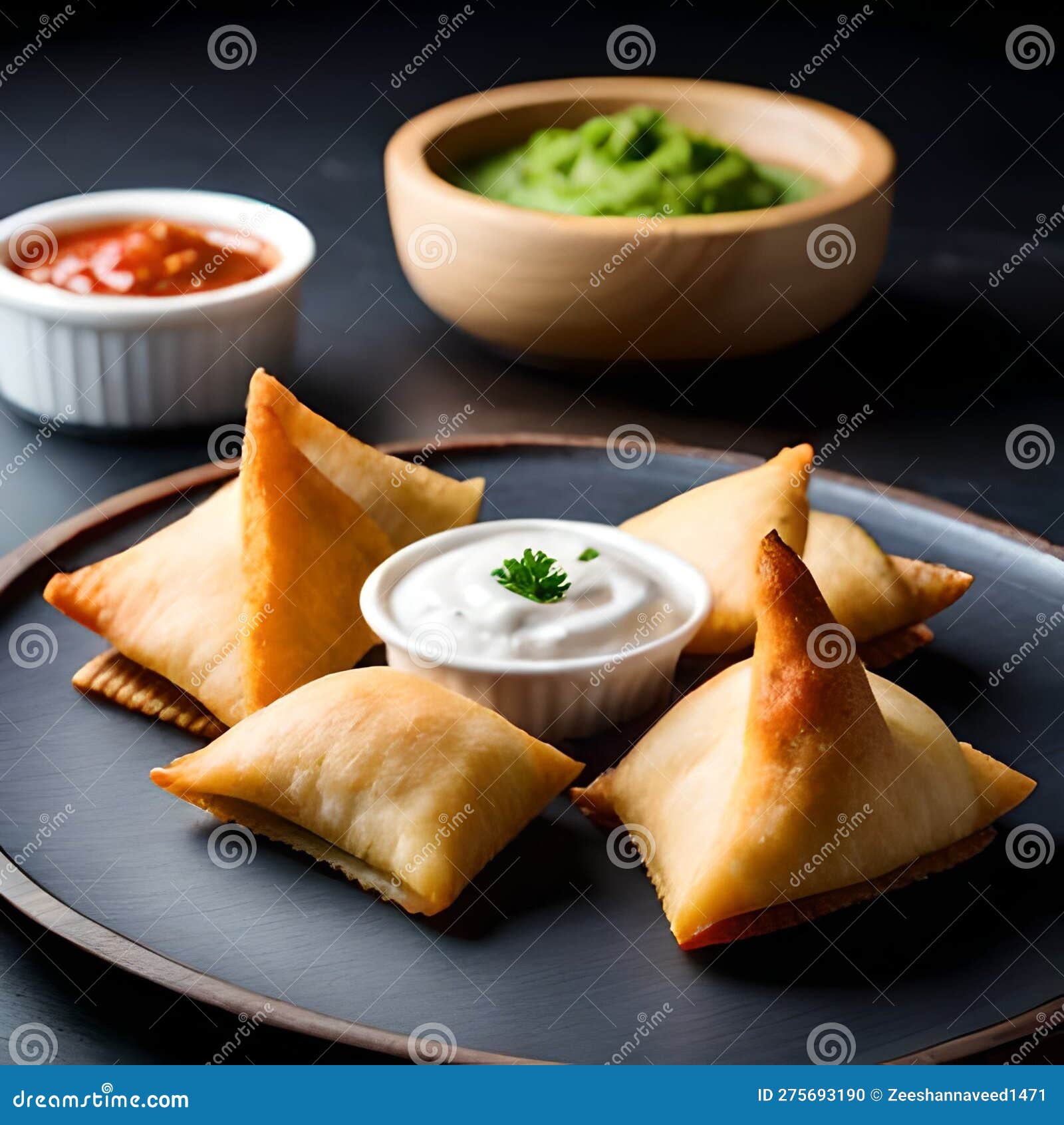 Samosa Popular Indian Snack. Stock Illustration - Illustration of food
