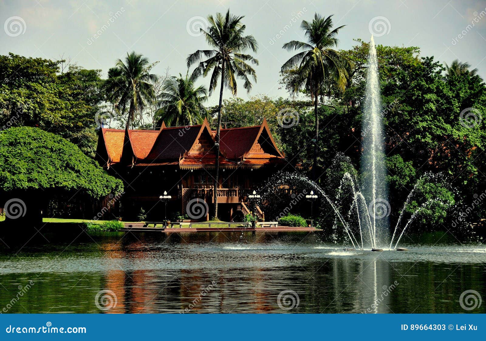 Sampan Thailand Riverside Garden And Park Editorial Stock Photo