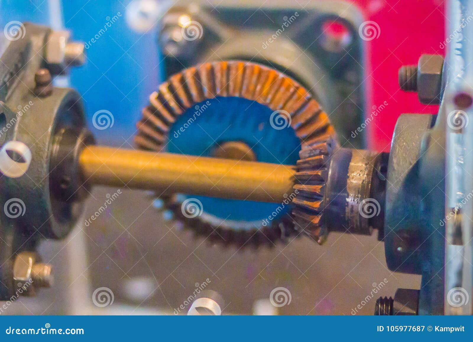 Sample Of Bevel Gear Set. Bevel Gears Are Gears Where The Axes O Stock