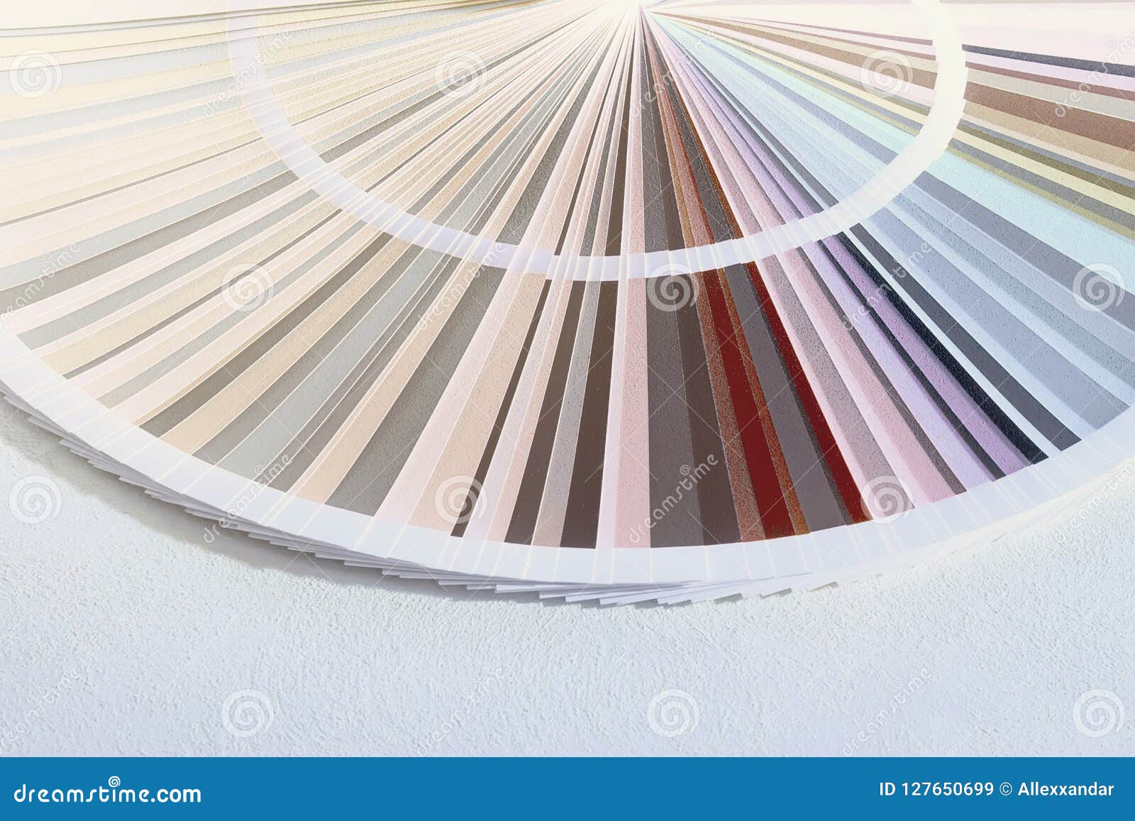 Sample Colors Catalog, Color Wheel Choosing Paint Tone Stock Image