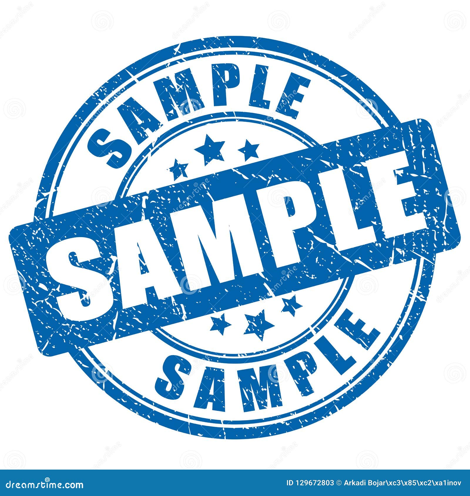 Sample rubber stamp stock vector. Illustration of placard - 129672803