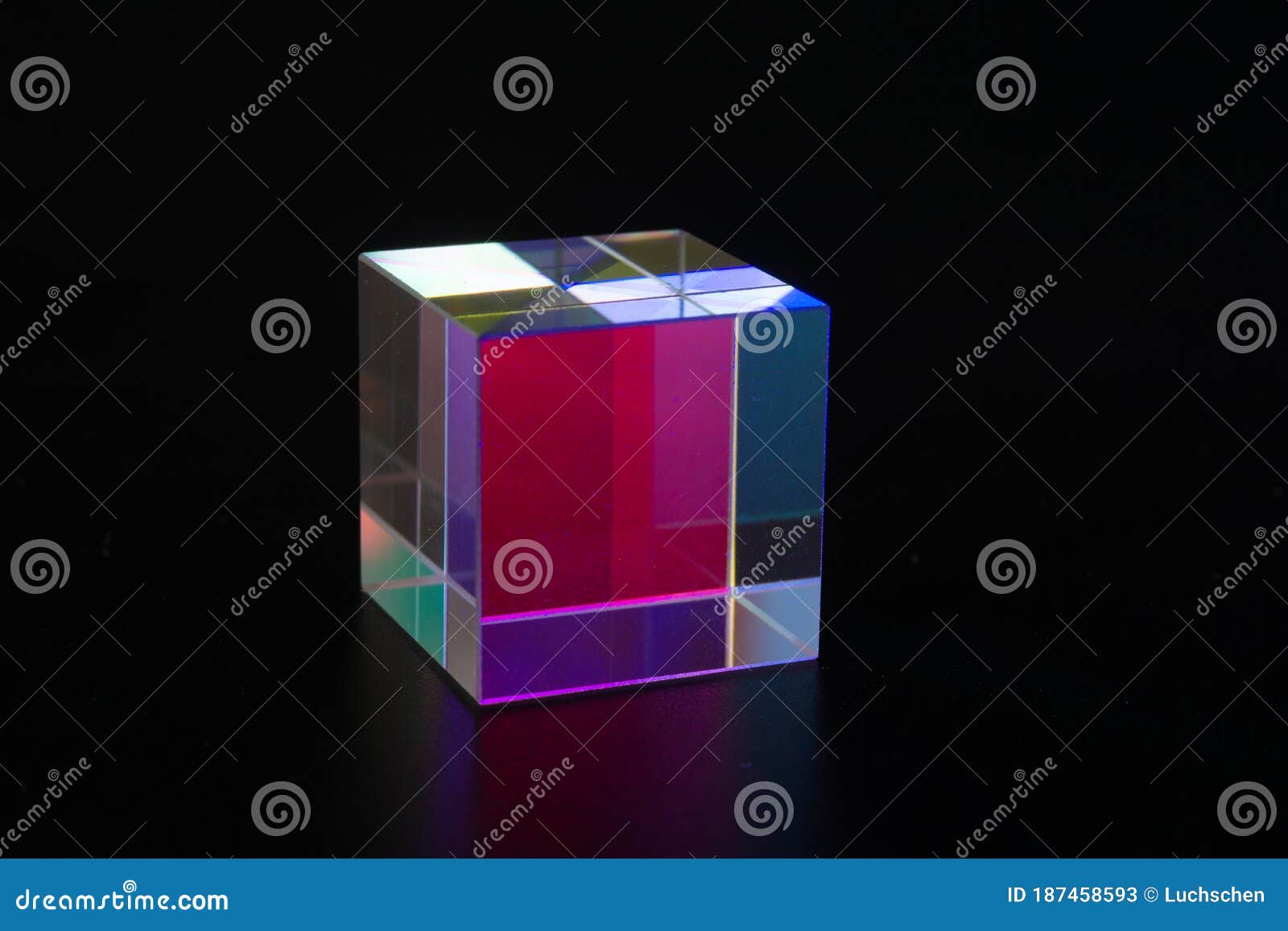 Sample of Optical Glass Cube Stock Image Image of transparent, optics