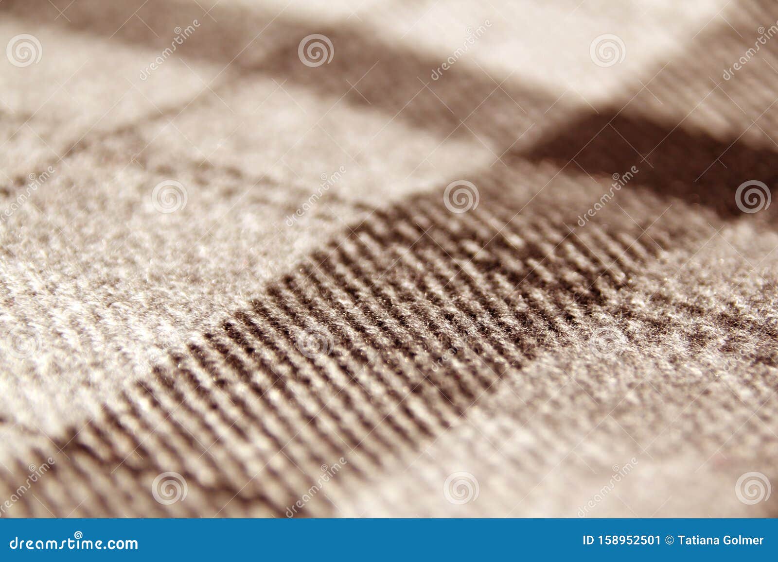 Sample of Thick Checked and Striped Fabric, Fabric Texture, Close-up ...