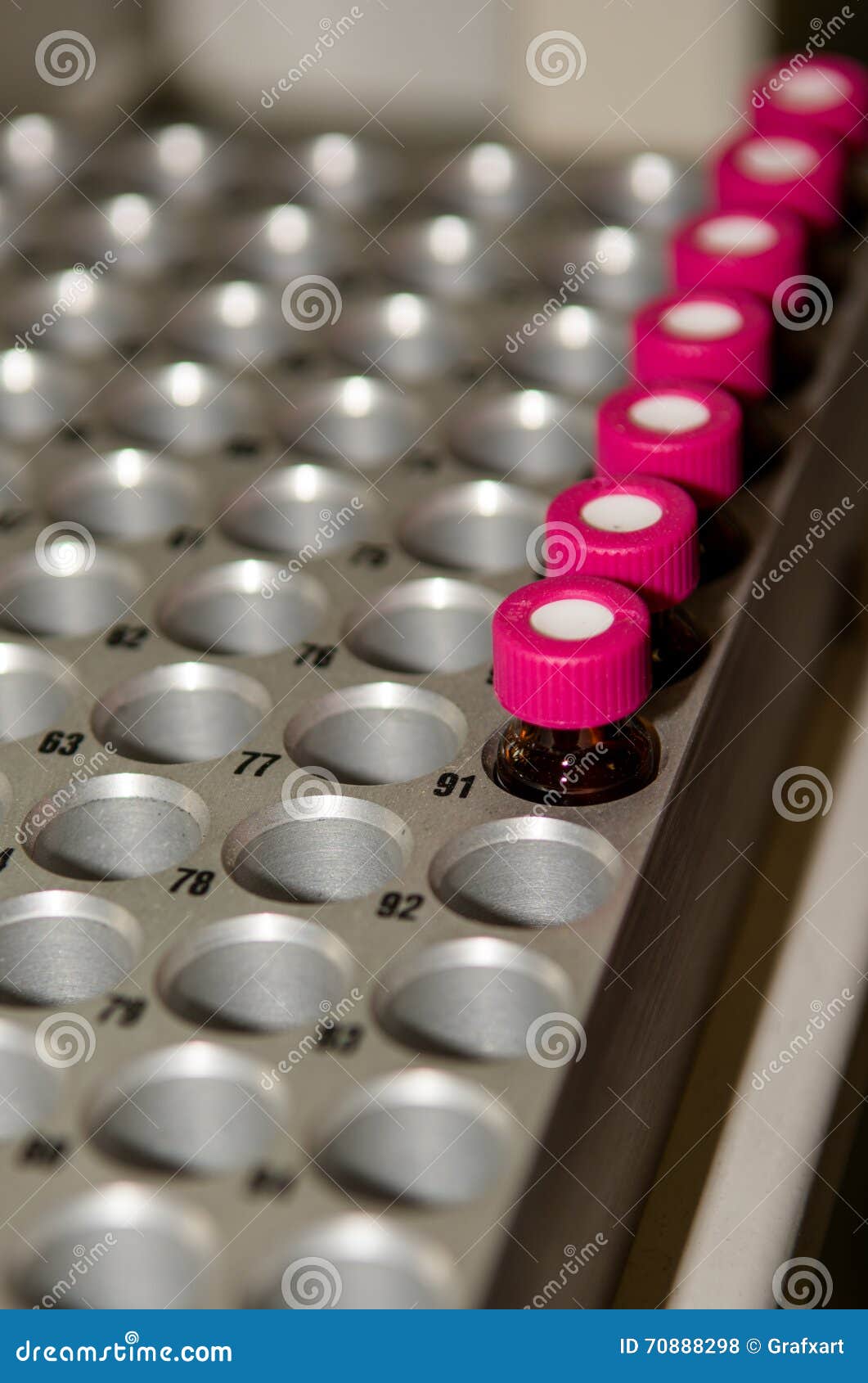 Sample Vials in Laboratory stock photo. Image of vaccination 70888298