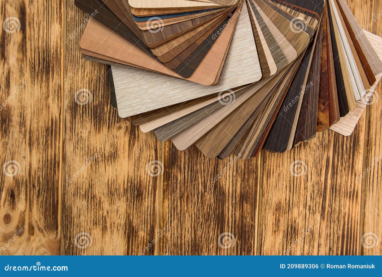 Sample of Wood Laminated Chipboard for Furniture Design Stock Photo