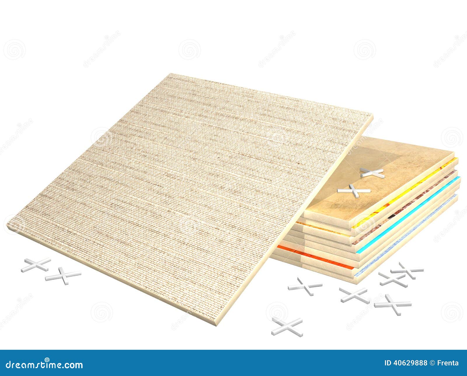 Samples of ceramic tiles stock illustration. Illustration of decor