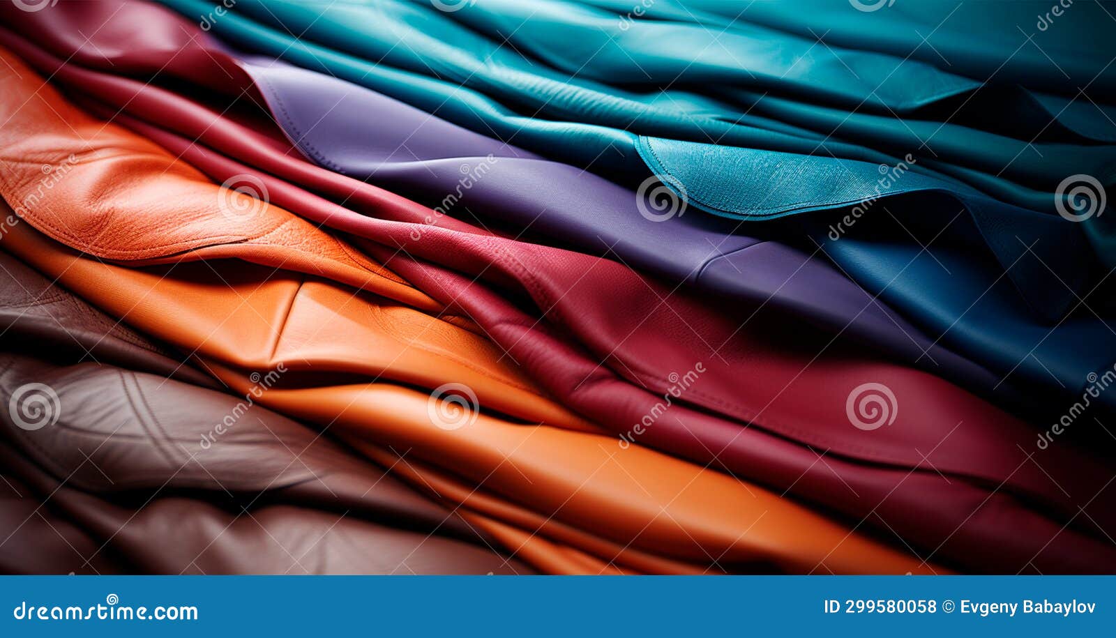 Samples of Multicolored Natural Leather Textures AI Generated Image