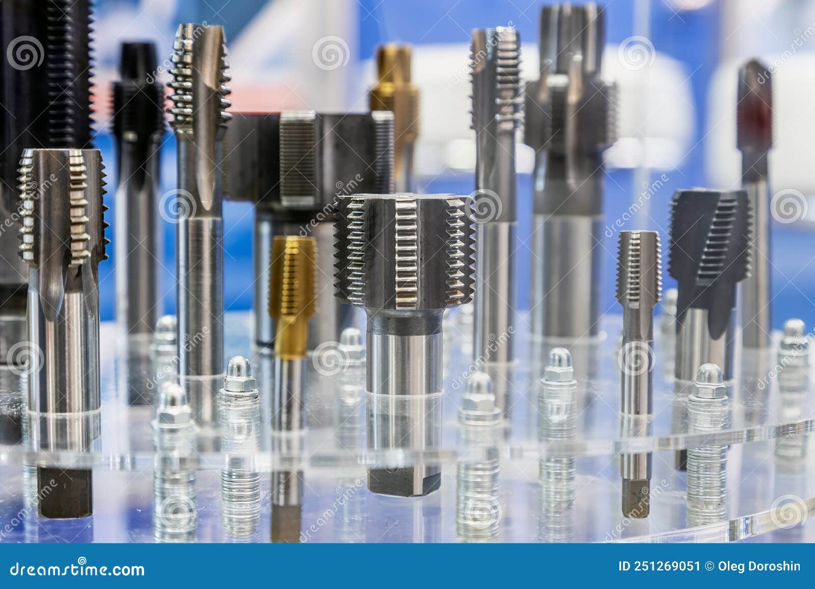 Samples of Various Milling Cutters and Drills for Industry Stock Image