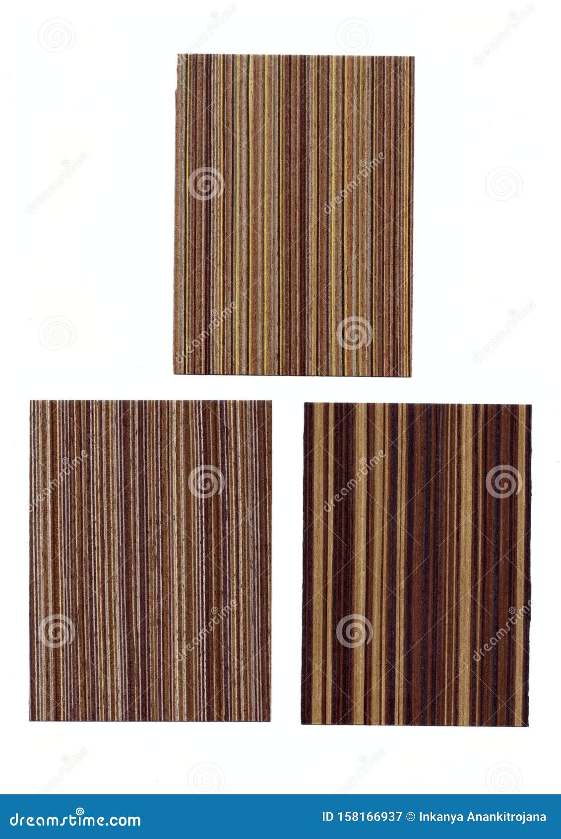 Samples Of Veneer Wood On White Background Stock Image