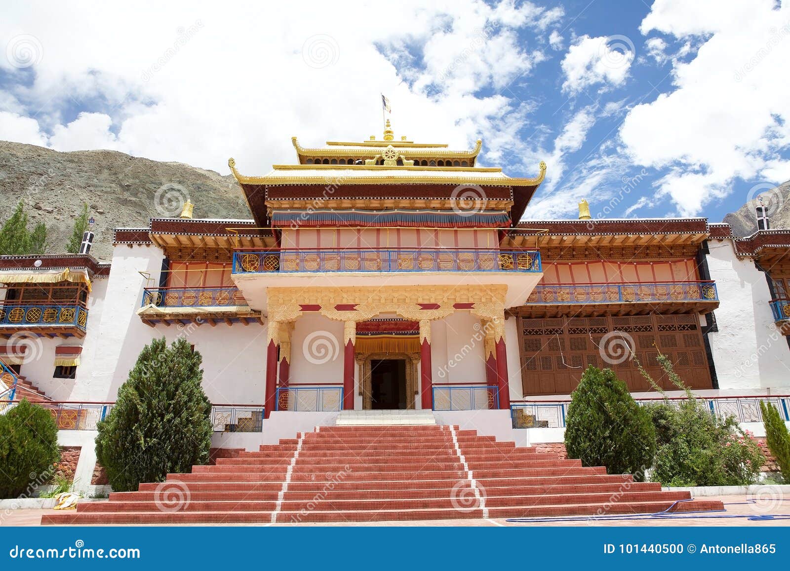 samstanling monastery in nubra valley, ladakh, india