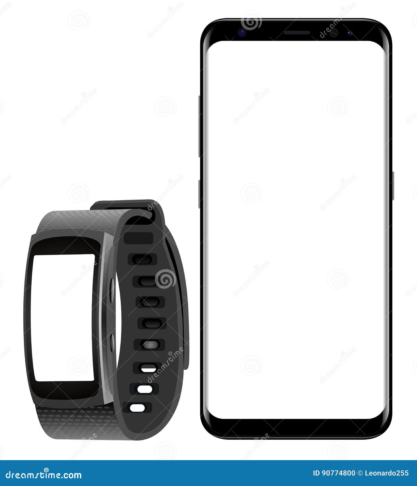 samsung galaxy s8 and smartwatch gear fit