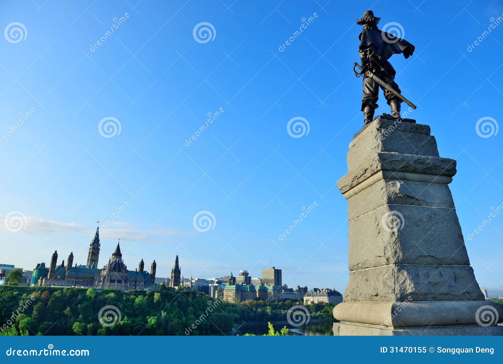 Samuel De Champlain Statue in Ottawa Stock Image Image of samuel