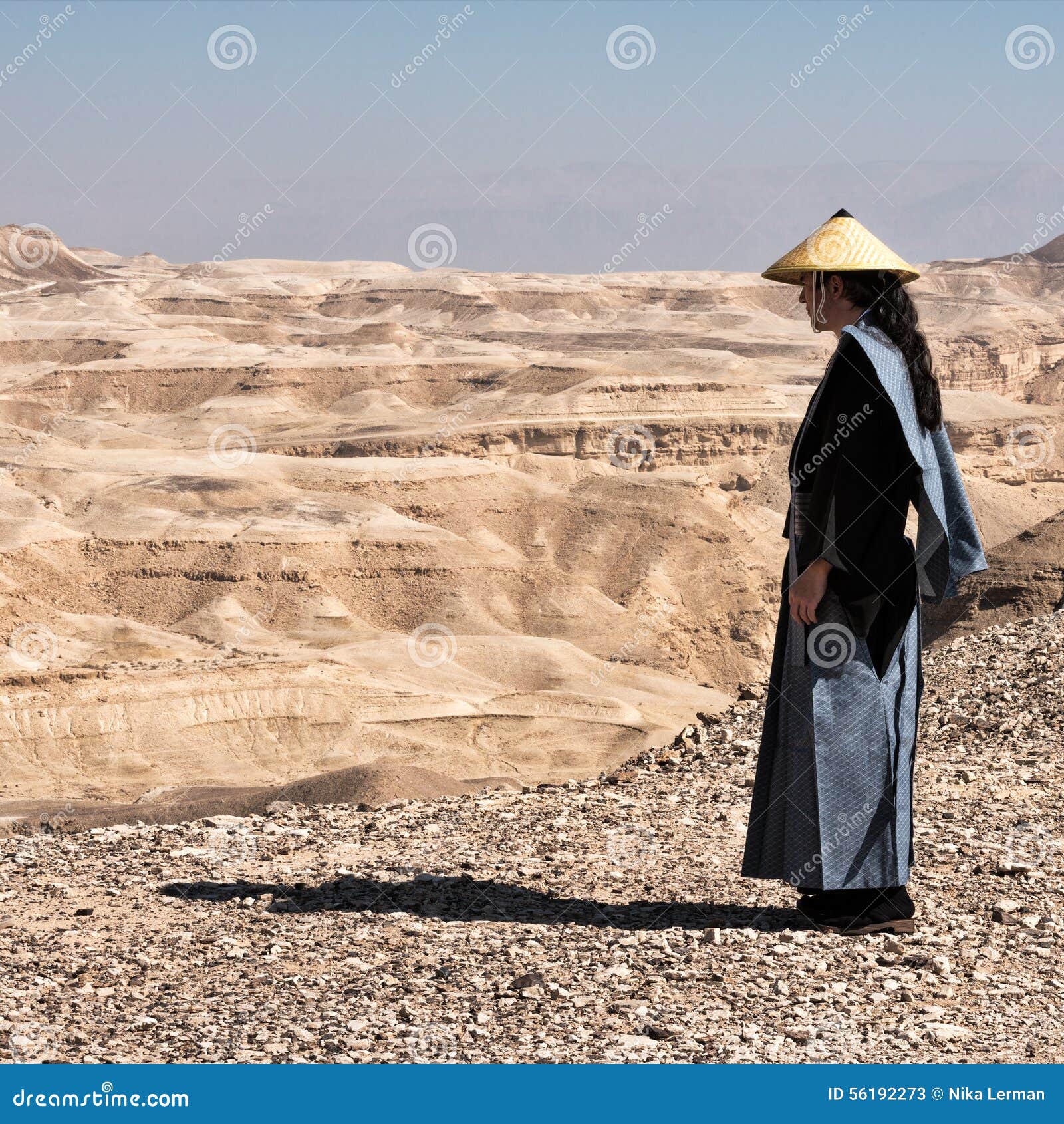 Samurai in a desert stock image. Image of costume, japanese 56192273