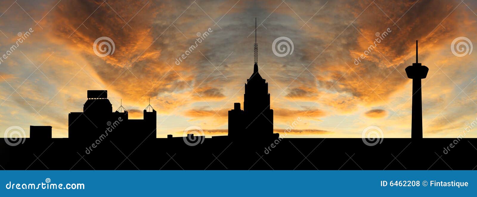 San Antonio at sunset stock illustration. Illustration of skyline 6462208