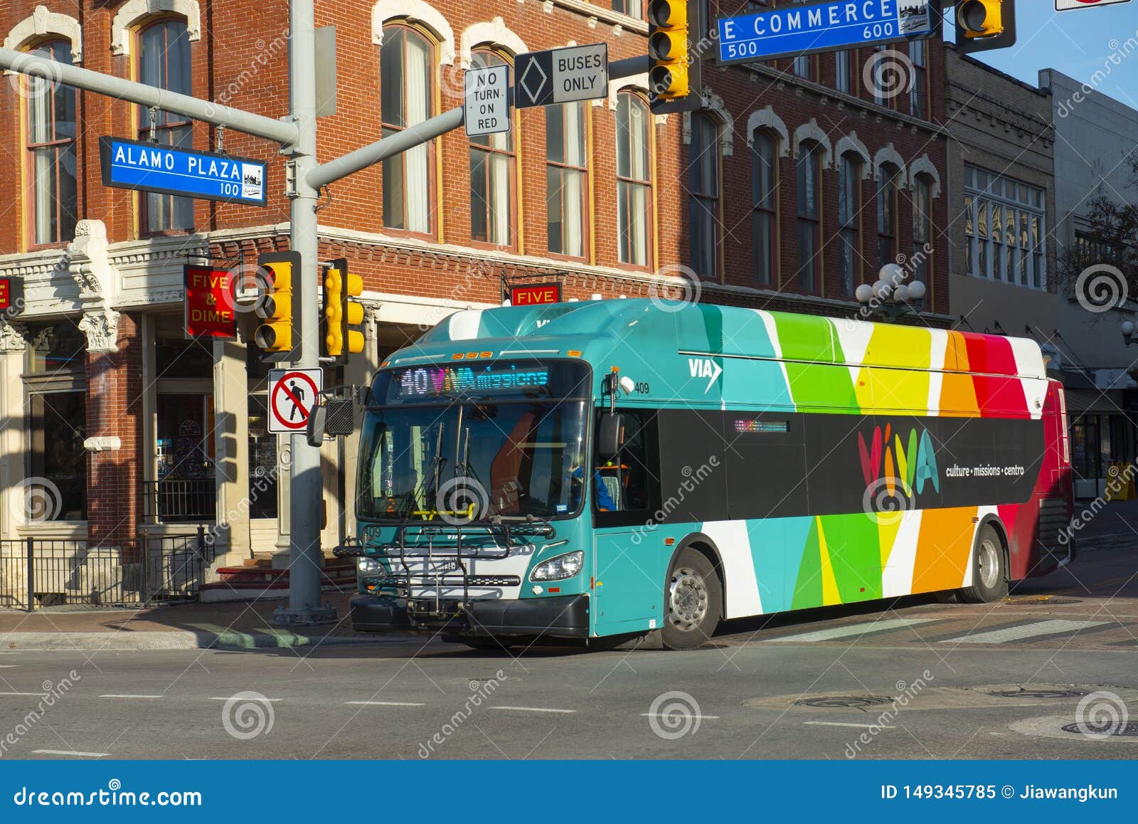 San Antonio VIA Public Bus, Texas, USA Editorial Image - Image of ...