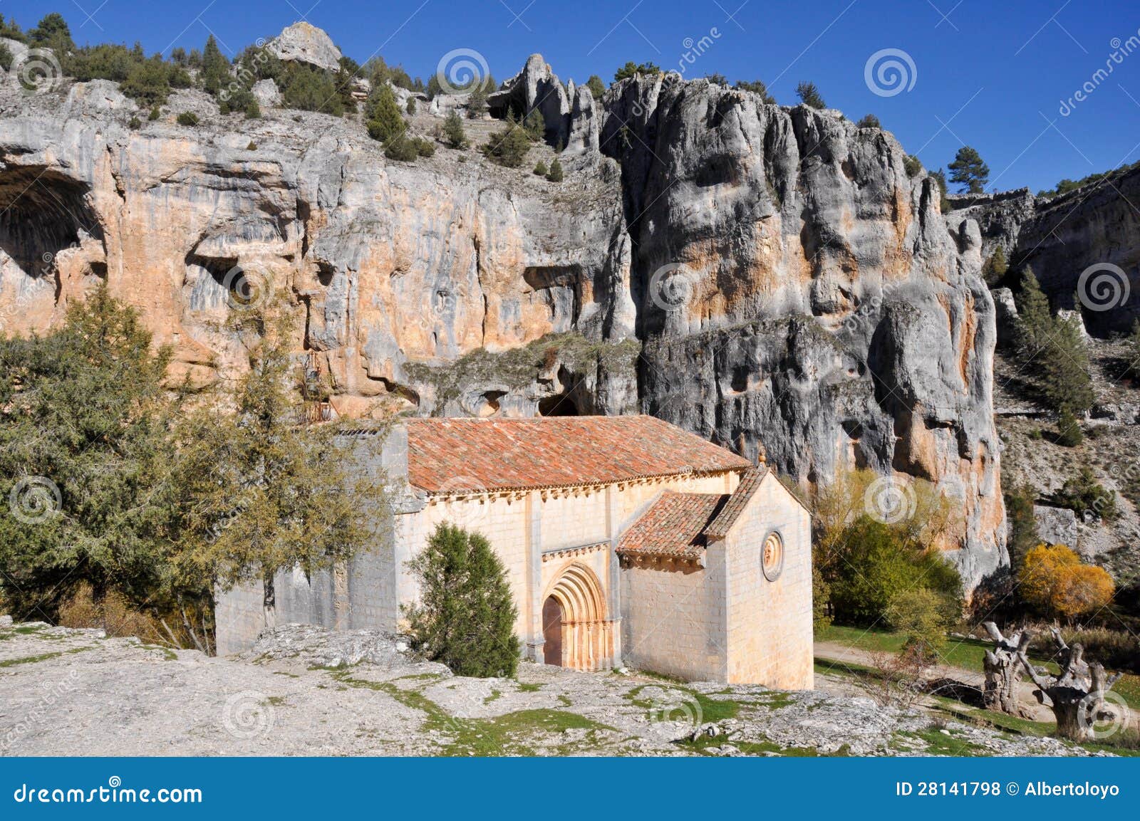 San Bartolome Hermitage, Soria (Spain) Stock Photo Image of church