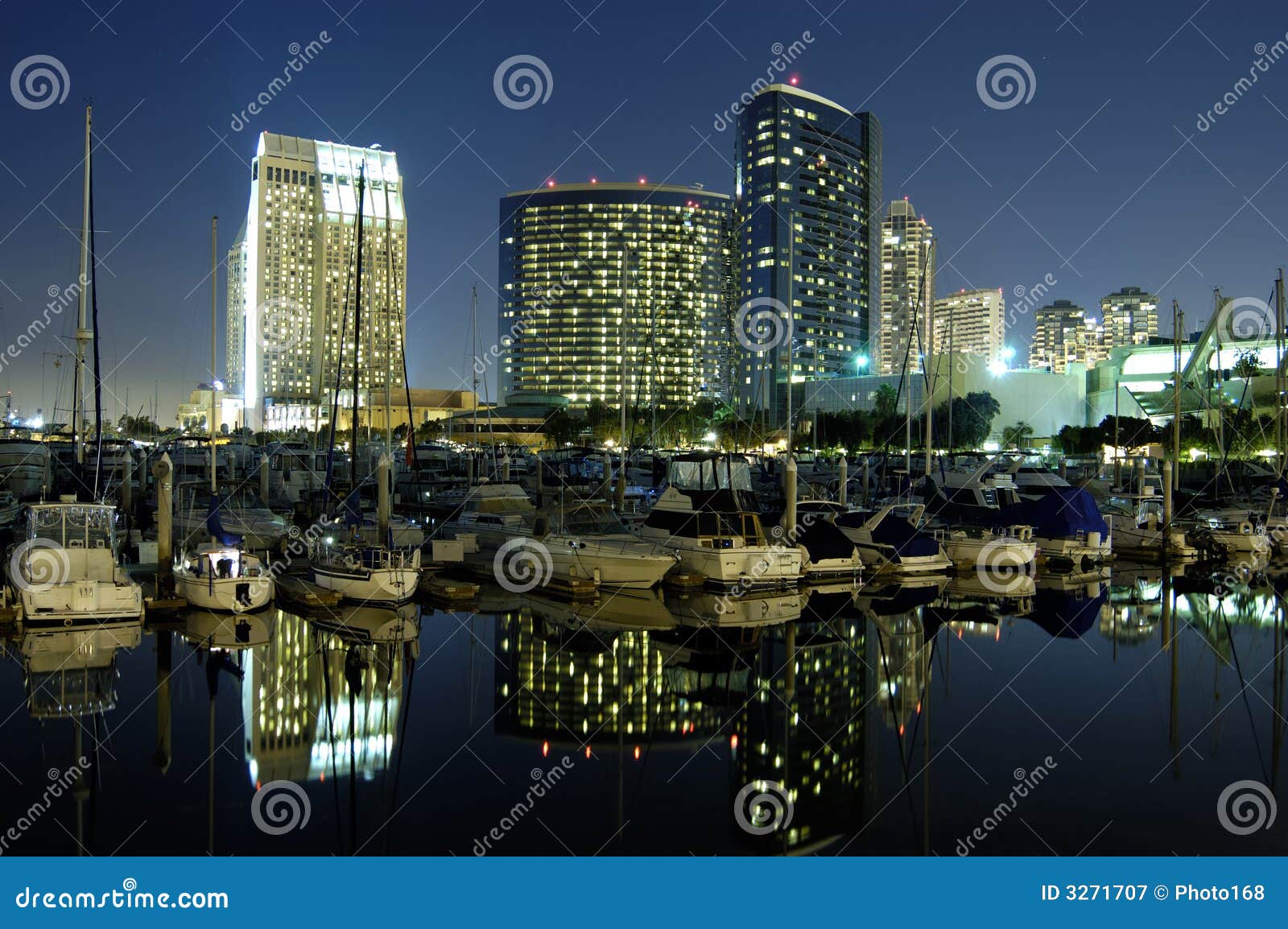 San Diego downtown marina stock image. Image of california 3271707