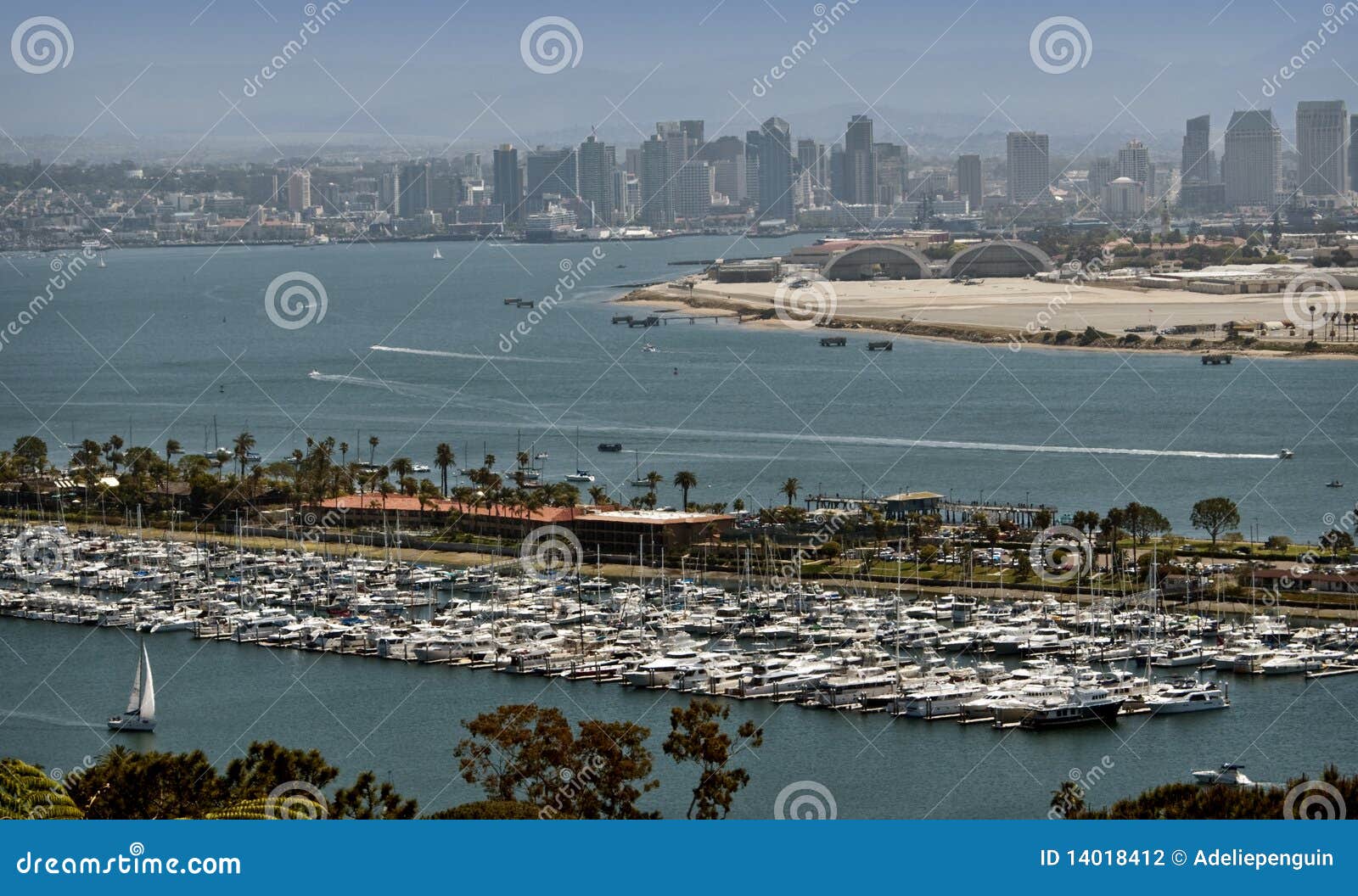 san diego, skyline and marina, california