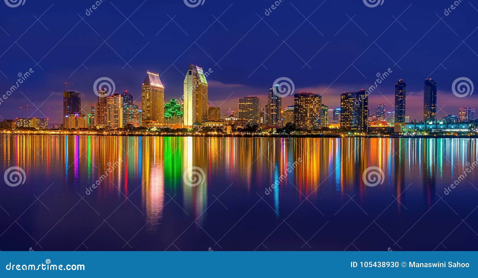 downtown san diego at night.