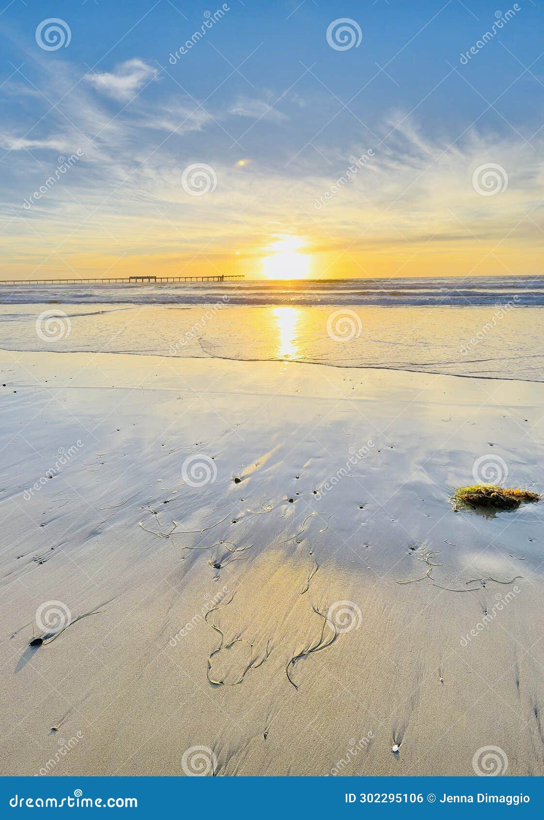 San Diego Sunset Serenade Waves, Rocks, and Seaside Tranquility Stock